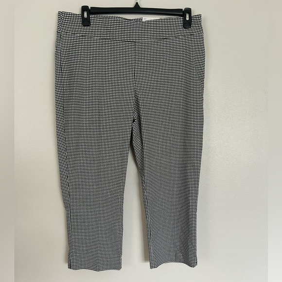 CROFT & BARROW Gingham Millennium Tummy Control Pants Capris Size 16 Regular - Picture 9 of 10